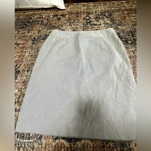 Calvin Klein pencil skirt blue seersucker